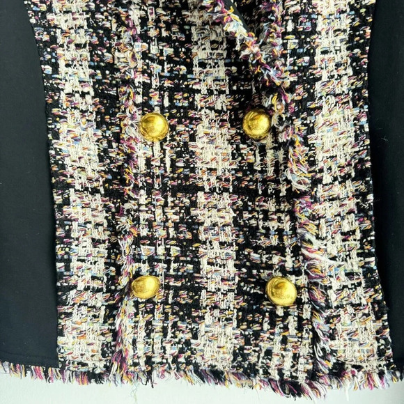 Tory Burch Tweed Detail Double Breasted Knit Fabric Jacket 0 - Picture 8 of 9